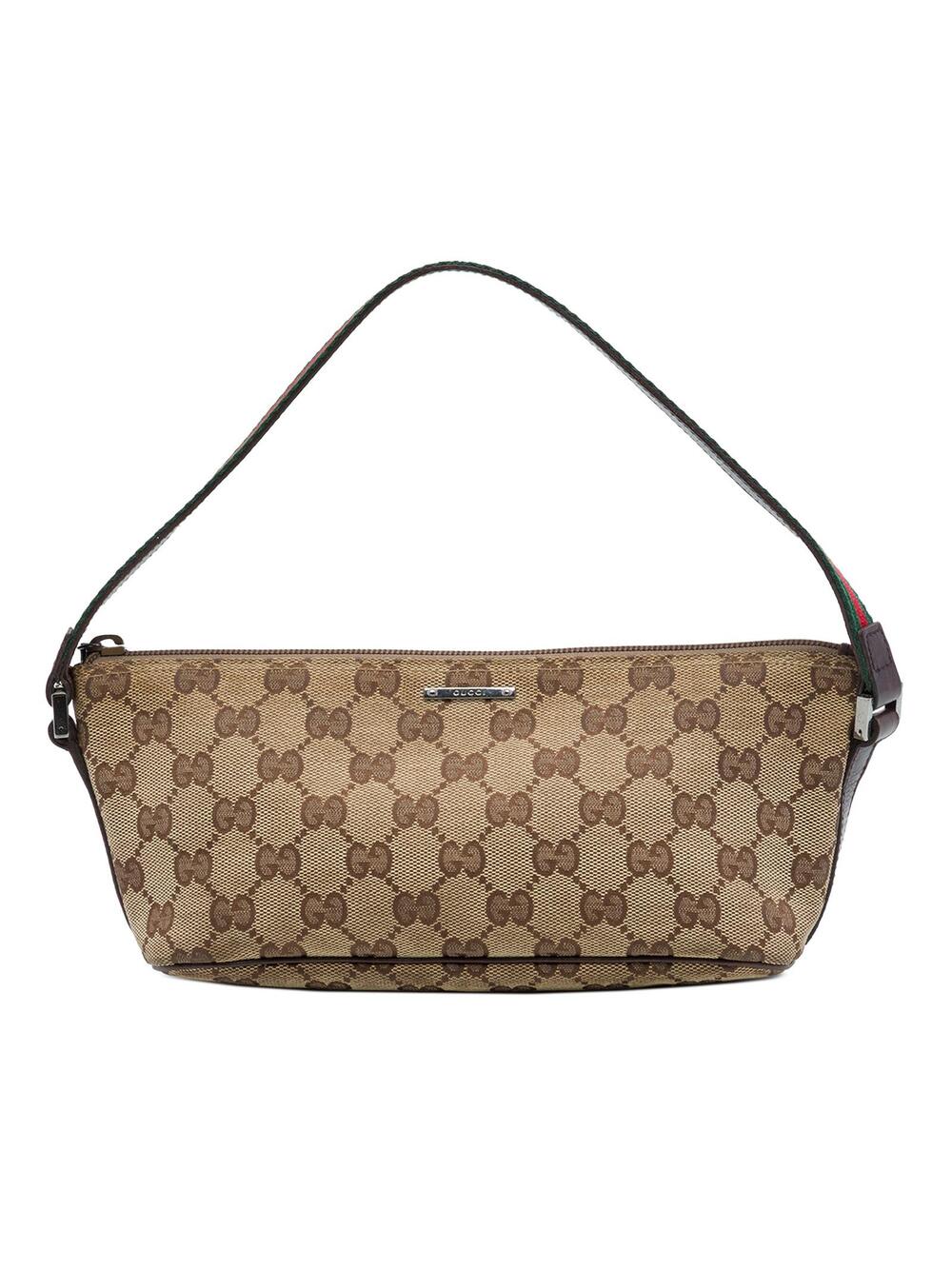 Gucci Gg Canvas Web Boat Pre-Loved #358322G50B